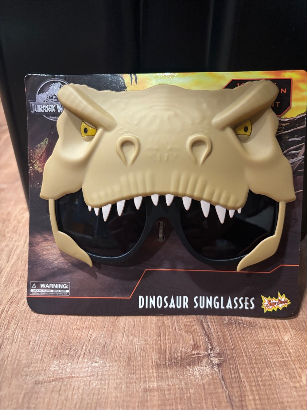 Jurassic World Boys T-Rex Dinosaur Sunglasses Brown/Black 100% UV, Impact
